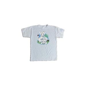 Snow Leopard Vintage Blue Graphic Baby T Shirt